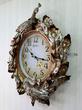 Load image into Gallery viewer, Rose Golden Designer Peacock Vintage Style Marble Wall Clock For Home Office Decor And Gifts 70 Cm
