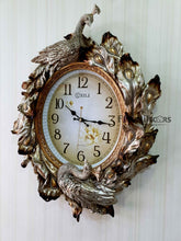 Load image into Gallery viewer, Rose Golden Designer Peacock Vintage Style Marble Wall Clock For Home Office Decor And Gifts 70 Cm
