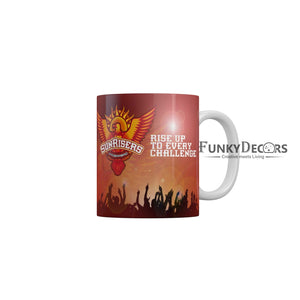 Sunrisers Hyderabad Logo Rise up to every challenge Coffee Ceramic Mug 350 ML-FunkyDecors