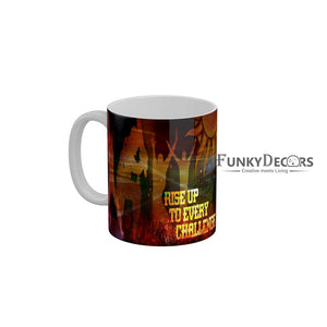 Sunrisers Hyderabad Rise up to every challenge Coffee Ceramic Mug 350 ML-FunkyDecors