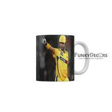 Load image into Gallery viewer, Suresh Raina CSK Coffee Ceramic Mug 350 ML-FunkyDecors
