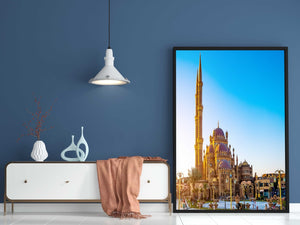The Beauty Of Mosque - Architectural Art Frame For Wall Decor- Funkydecors Xs / Black Posters Prints