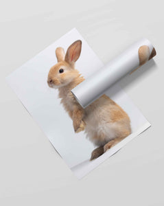 The Bunny - Animal Art Frame For Wall Decor- Funkydecors Xs / Roll Posters Prints & Visual Artwork