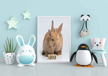 Load image into Gallery viewer, The Bunny - Animal Art Frame For Wall Decor- Funkydecors Xs / White Posters Prints &amp; Visual Artwork

