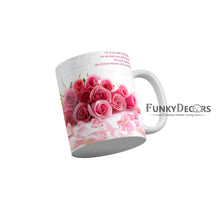 Load image into Gallery viewer, The roses speak our love Coffee Ceramic Mug 350 ML-FunkyDecors
