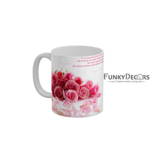 Load image into Gallery viewer, The roses speak our love Coffee Ceramic Mug 350 ML-FunkyDecors
