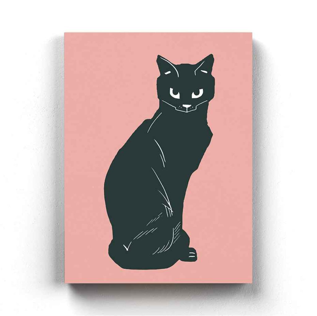 The Witchs Cat - Animal Art Frame For Wall Decor- Funkydecors Xs / Canvas Posters Prints & Visual