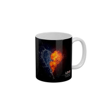 Load image into Gallery viewer, Water and Fire Heart Love Ceramic Coffee Mug 350 ml-FunkyDecors
