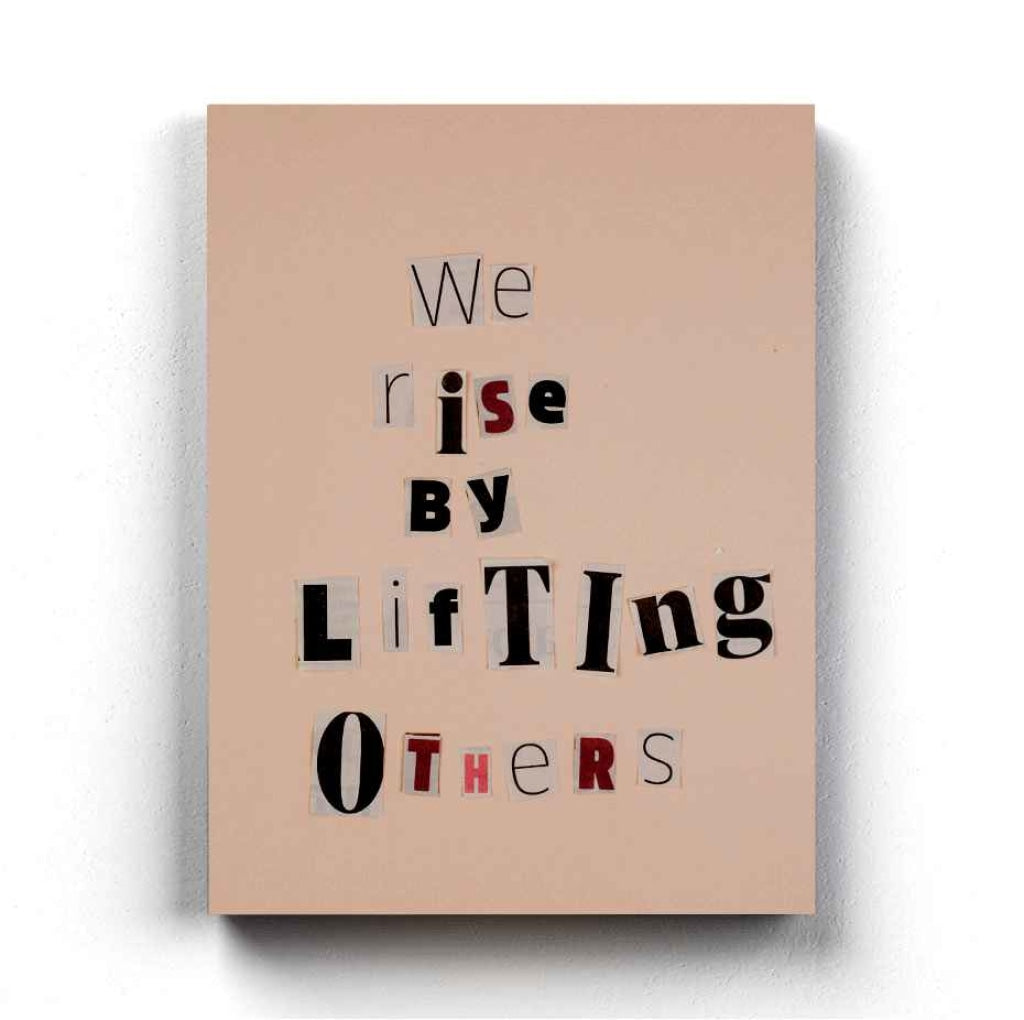 We Rise By Lifting Others Quotes Art Frame For Wall Decor- Funkydecors Xs / Canvas Posters Prints &