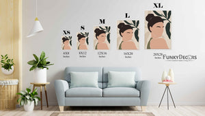 Women Minimal Face Design Portrait Art Frame For Wall Decor- Funkydecors Posters Prints & Visual