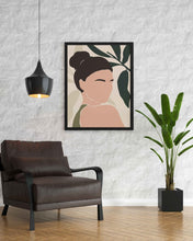 Load image into Gallery viewer, Women Minimal Face Design Portrait Art Frame For Wall Decor- Funkydecors Xs / Black Posters Prints &amp;
